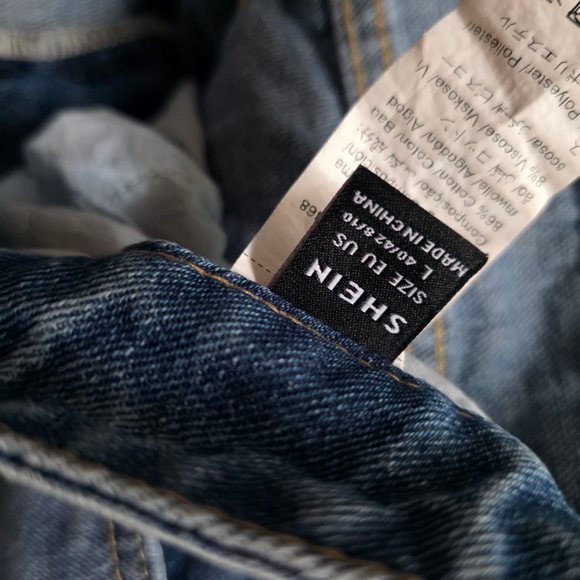 Women's SHEIN Distressed Wide Leg Jeans Blue US L (8/10) - Picture 10 of 10